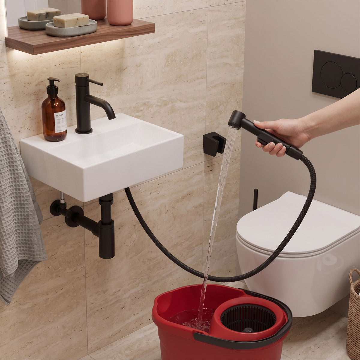 Baterie Lavoar Cu Bidetta Rea Lungo Black 7