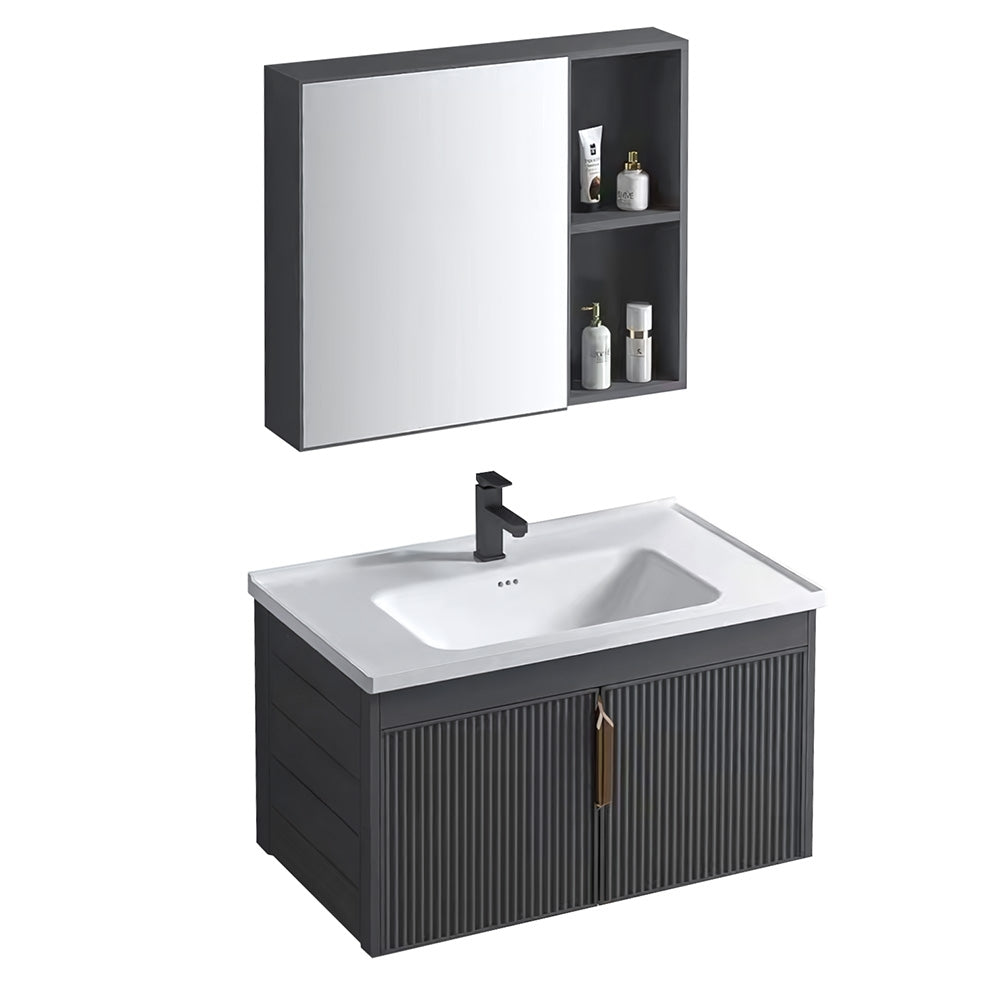 Set Mobilier De Baie Cu Lavoar Astor 60cm Grey  6