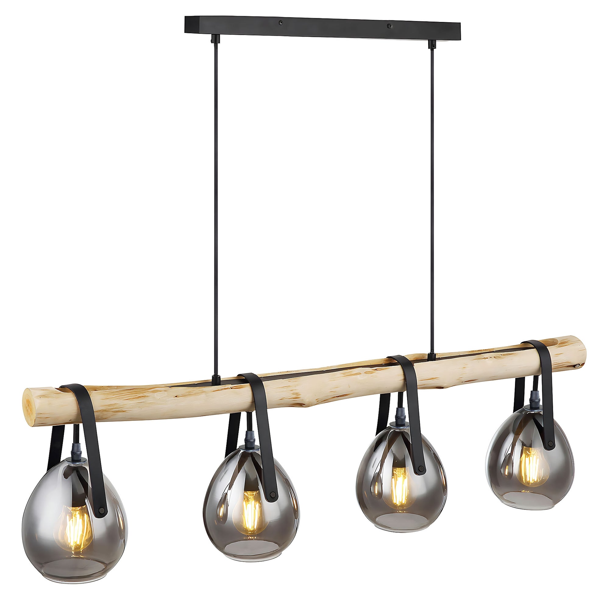 Lampă De Tavan APP1775-4CP Wood Grey  1