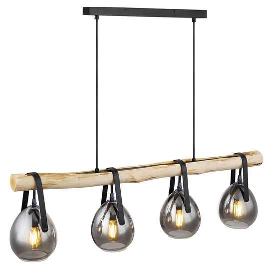 Lampă De Tavan APP1775-4CP Wood Grey  1