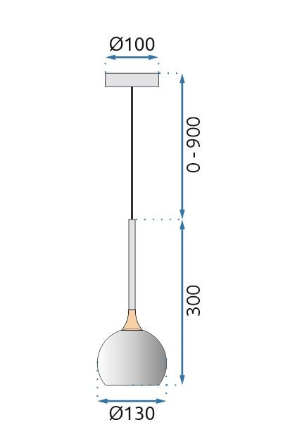 Lampă Suspendată Led G087-1cp Black Chrome  9