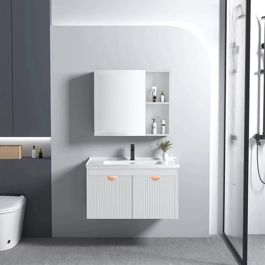 Set Mobilier De Baie Cu Lavoar Mario 60cm White  1