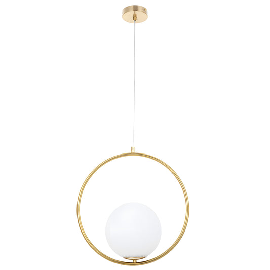 Lampă De Tavan Suspendata Din Sticlă Aurie Alba G109-1w Gold  1