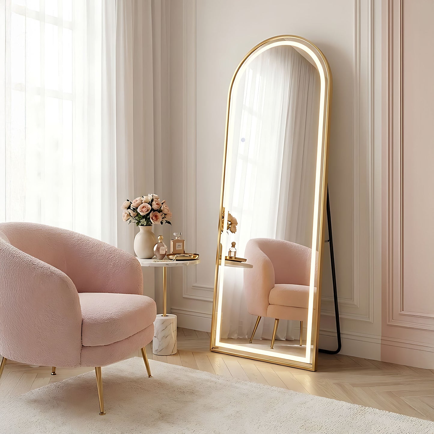 Oglindă LED Orbit 60x170cm Brush Gold  3