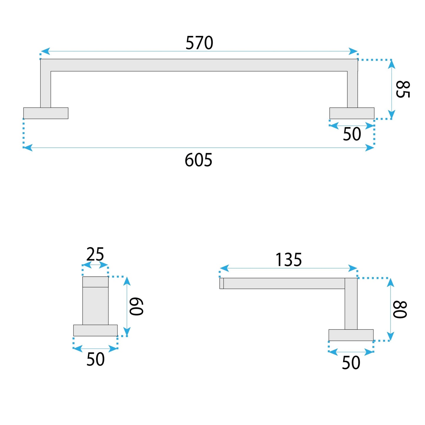Set Accesorii Pentru Baie Rio Gold 4 Piese  9