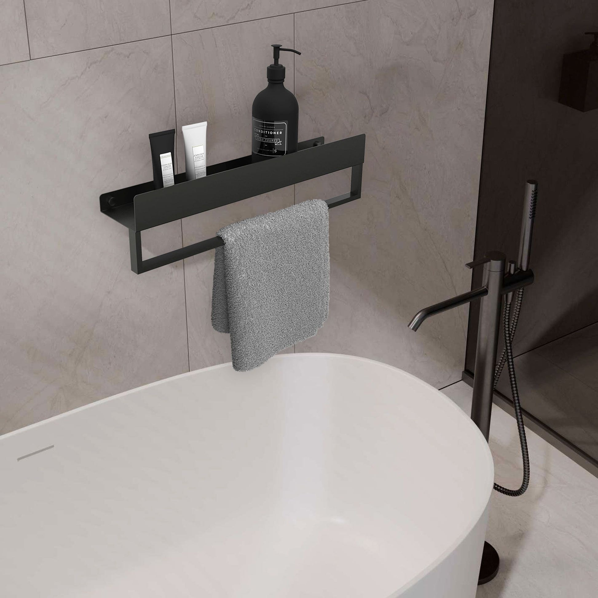 Raft pentru baie SF01 60cm black matt 2