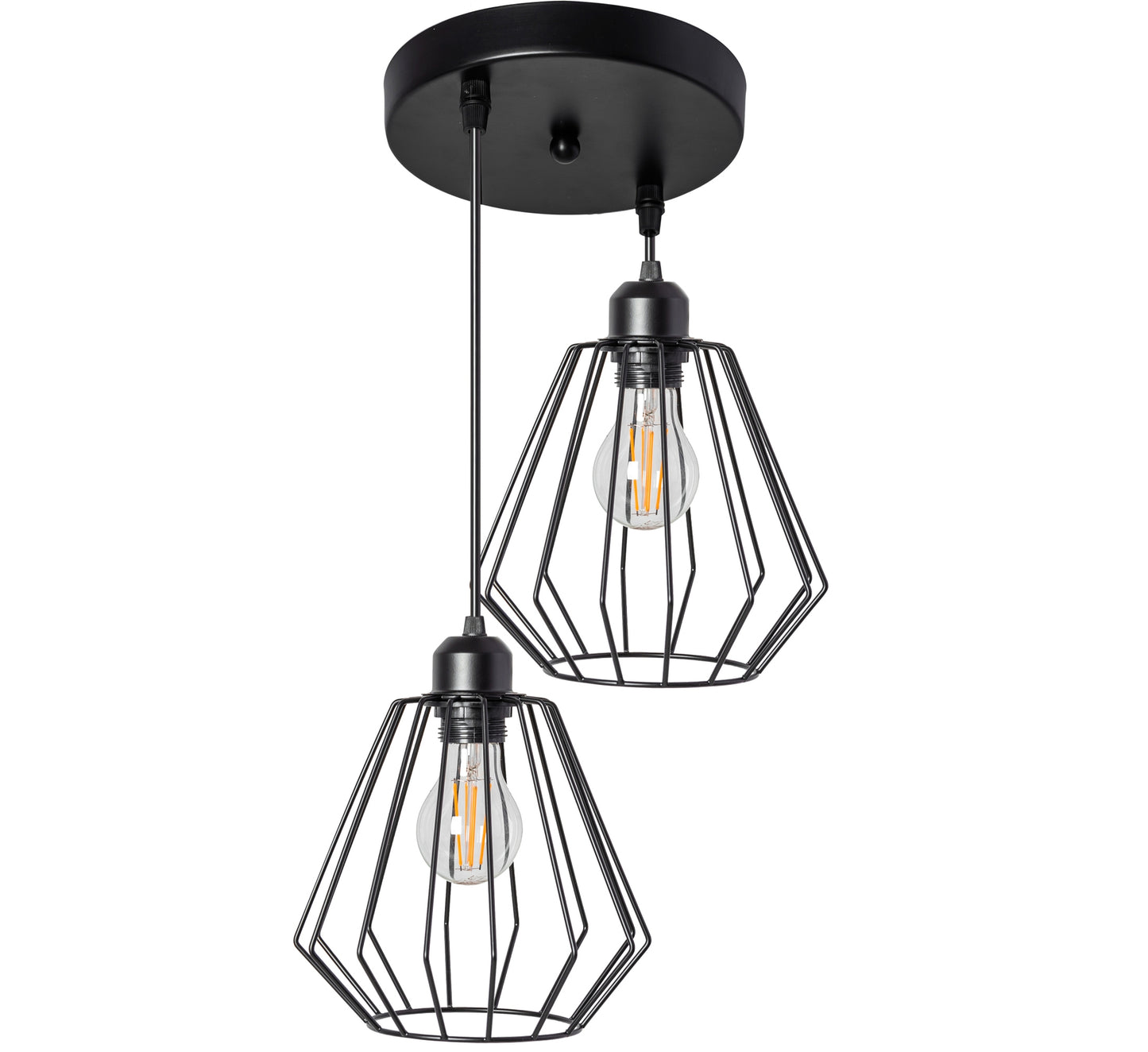 Lampă De Tavan Suspendată Loft Dublu Metalic 392196  2