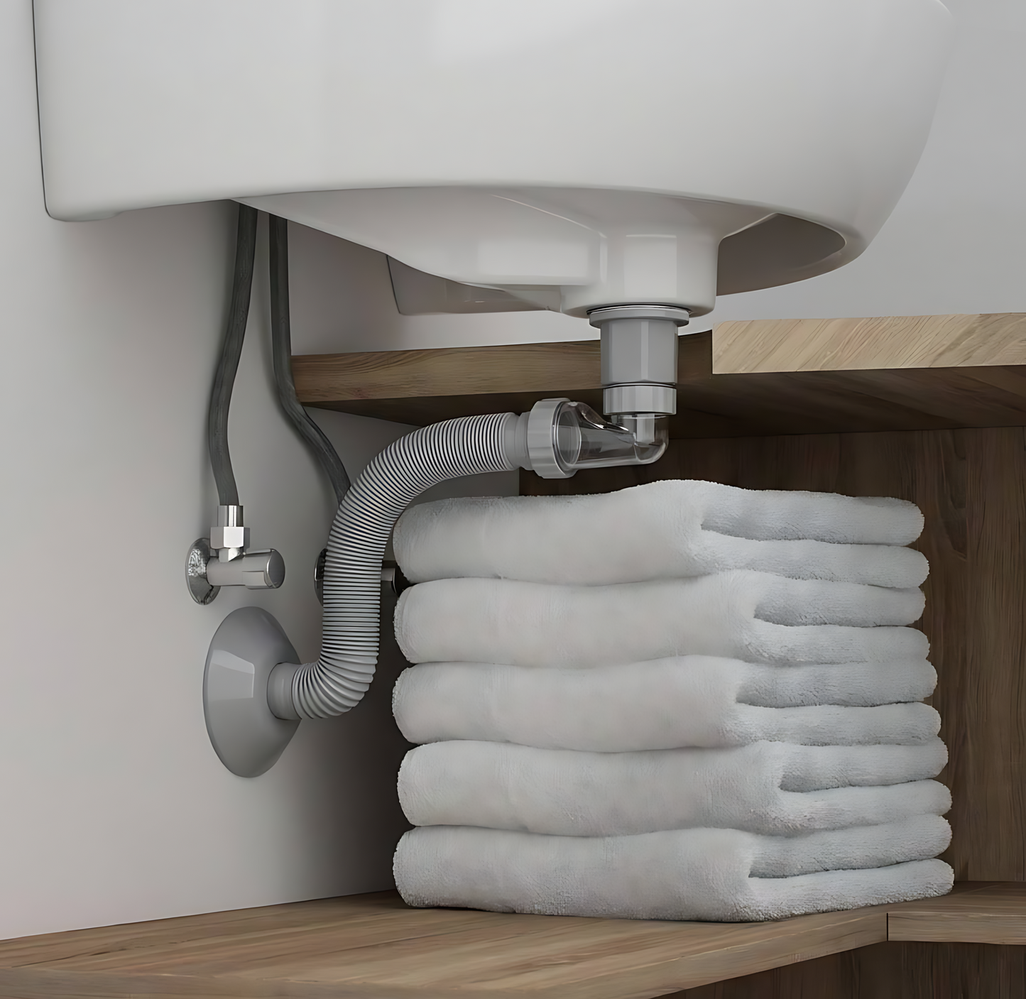 Sifon pentru lavoar REA Flow Chrome  4