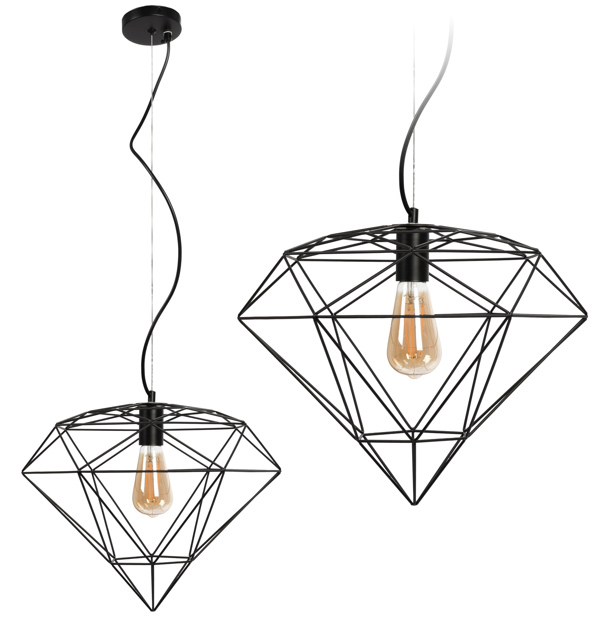 Lampă De Culoare Diamant Metal Loft Black APP563-1CP  1