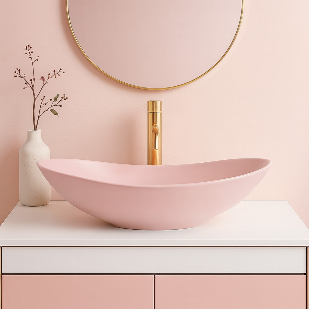 Lavoar Pentru Blat Rea Royal Powder Pink Matt  1