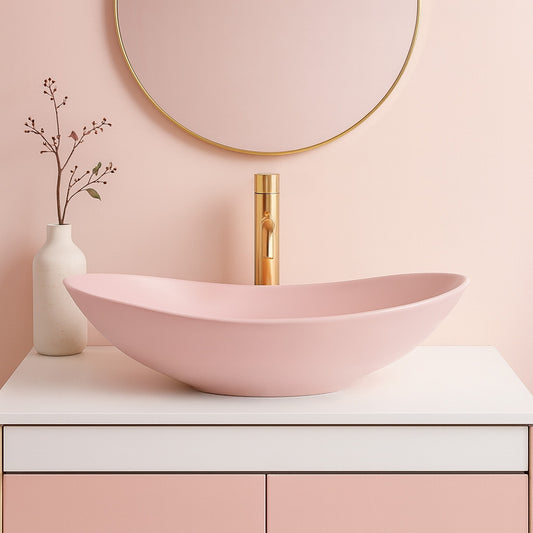 Lavoar Pentru Blat Rea Royal Powder Pink Matt  1