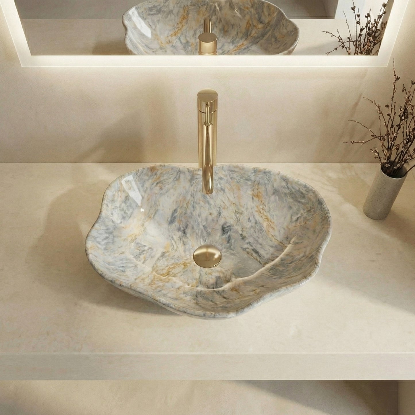 Lavoar pe blat Rea Pearl Ruststone  5