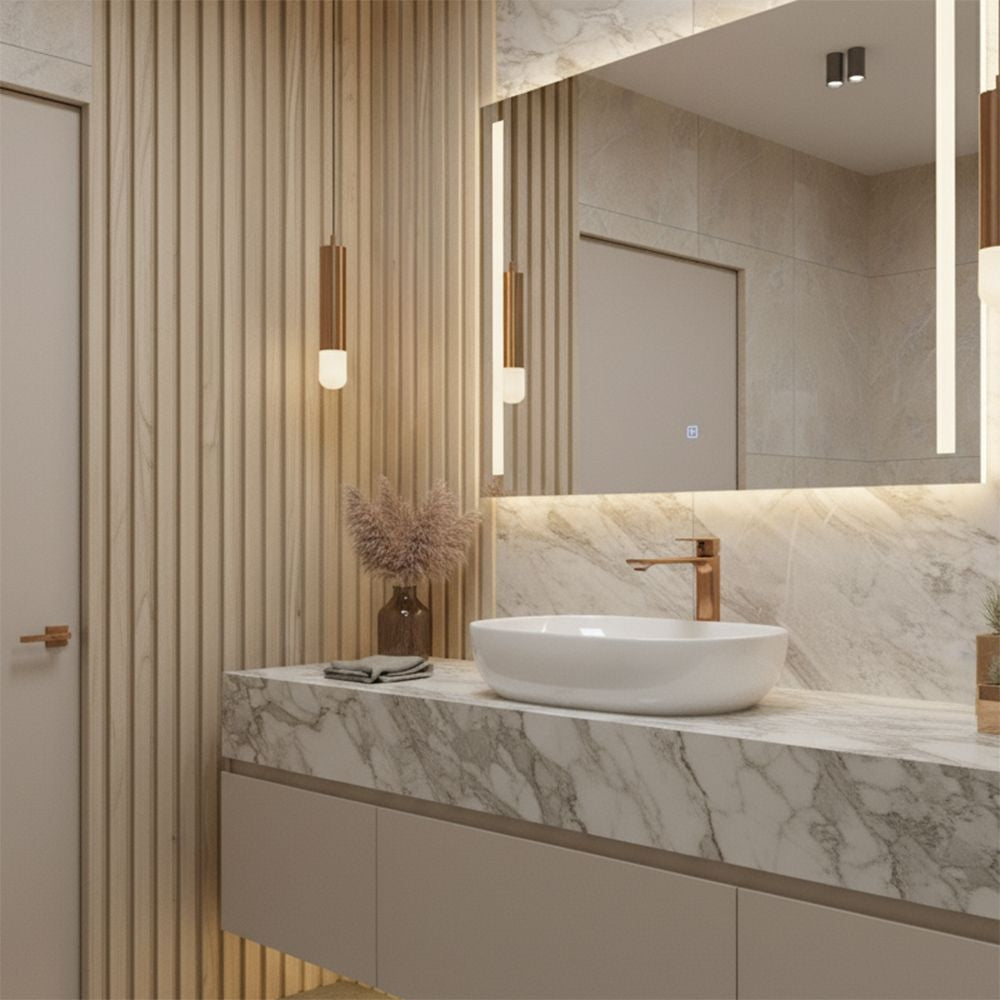 Baterie Pentru Baie Rea Drop Brush Copper High  6