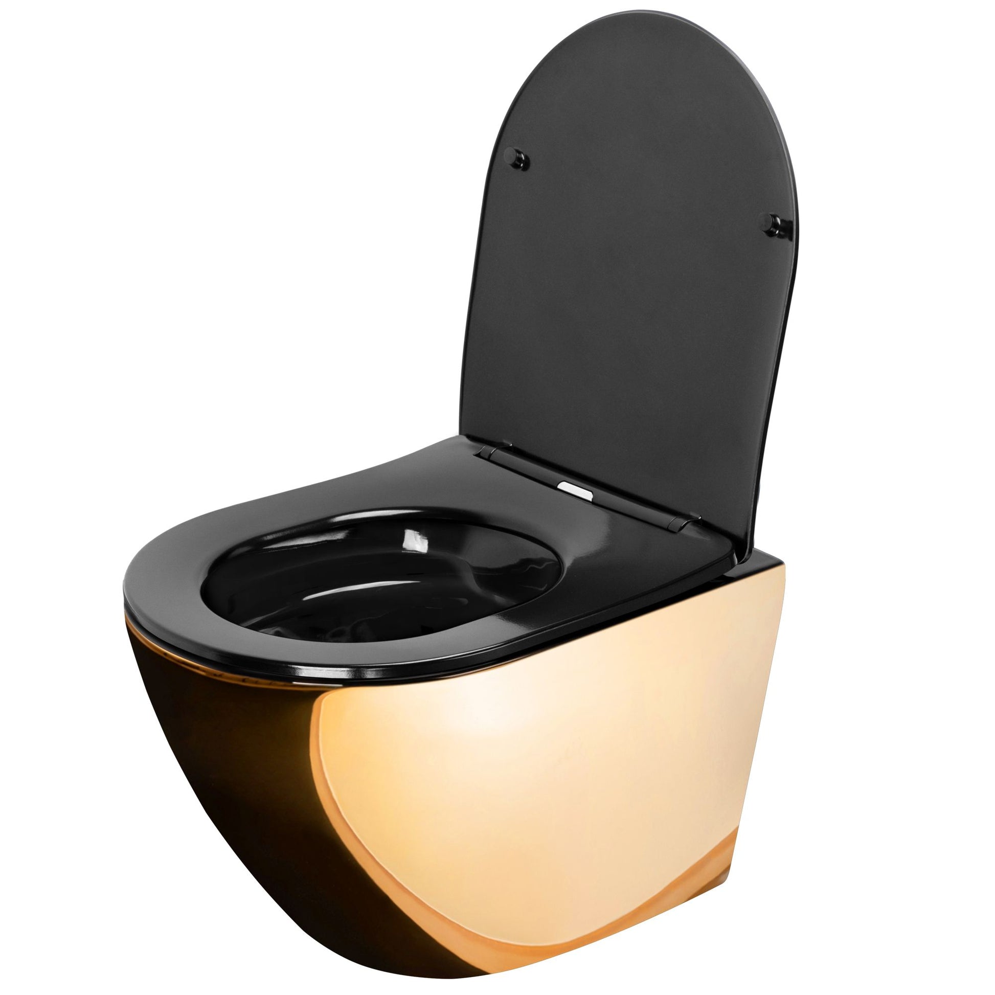 Vas WC suspendabil Carlo Mini Flat Gold/Black  3