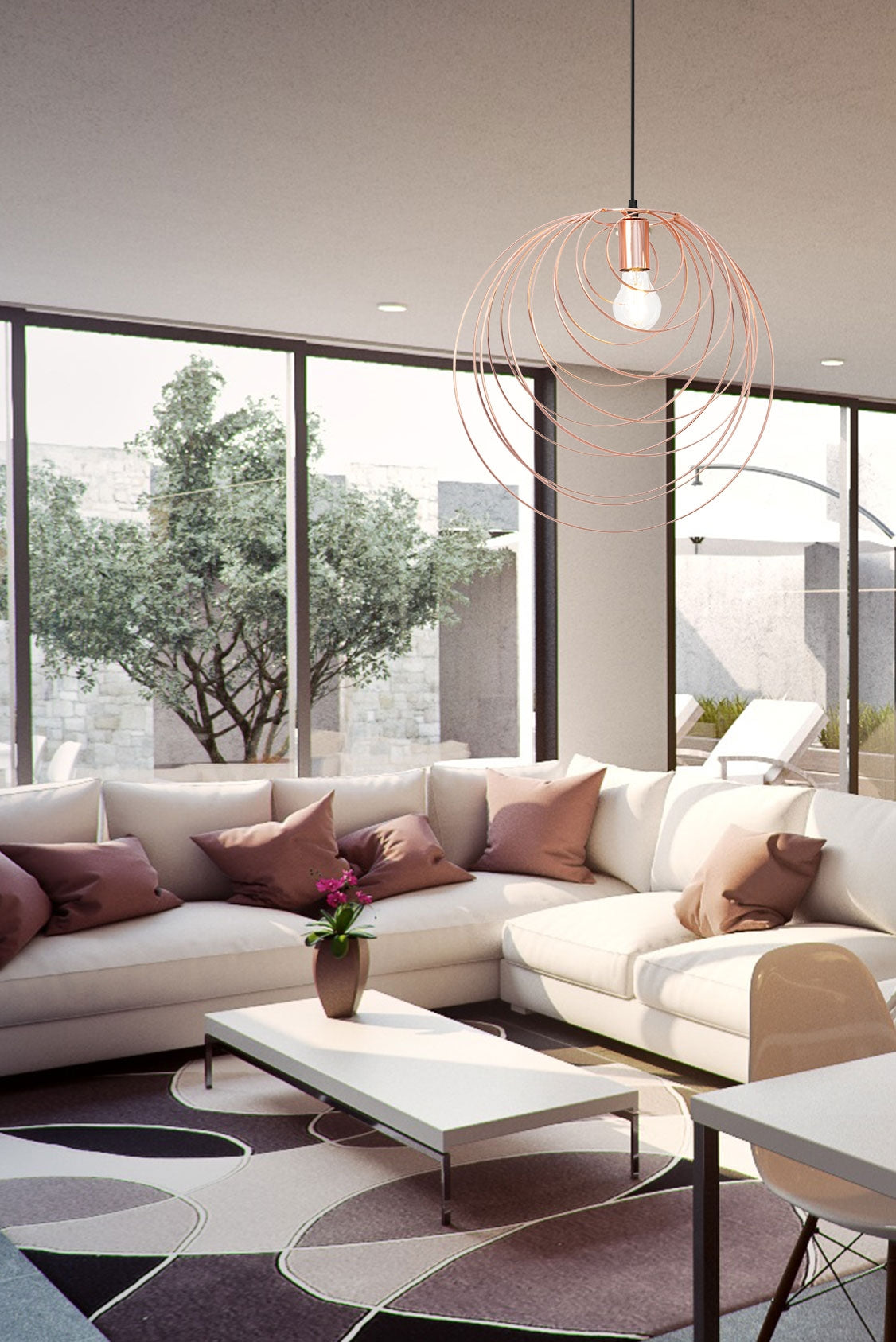 Lampa Geometrica Rose Gold APP427-1CP  2