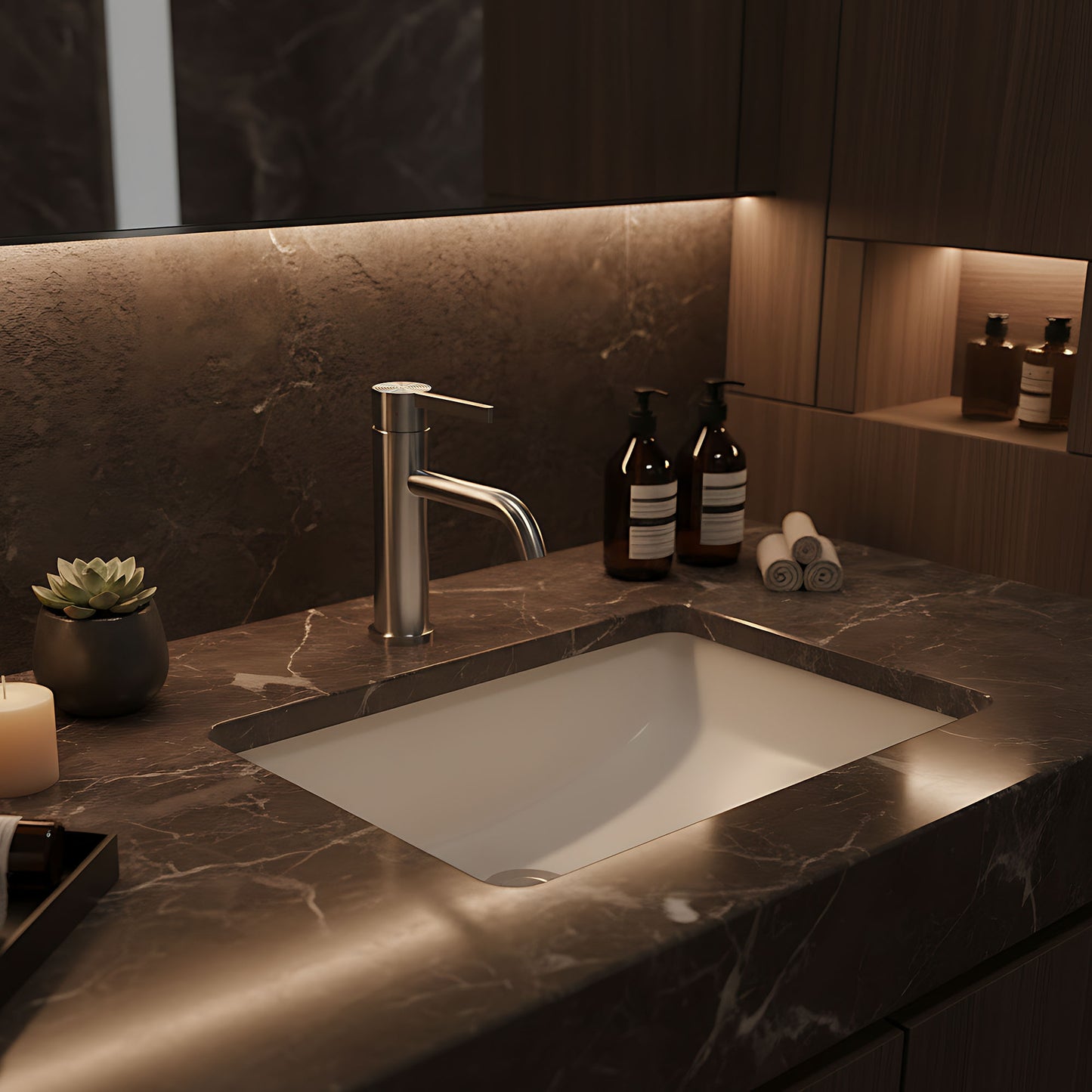 Baterie Pentru Baie Rea Foster Nickel Brush Low  10