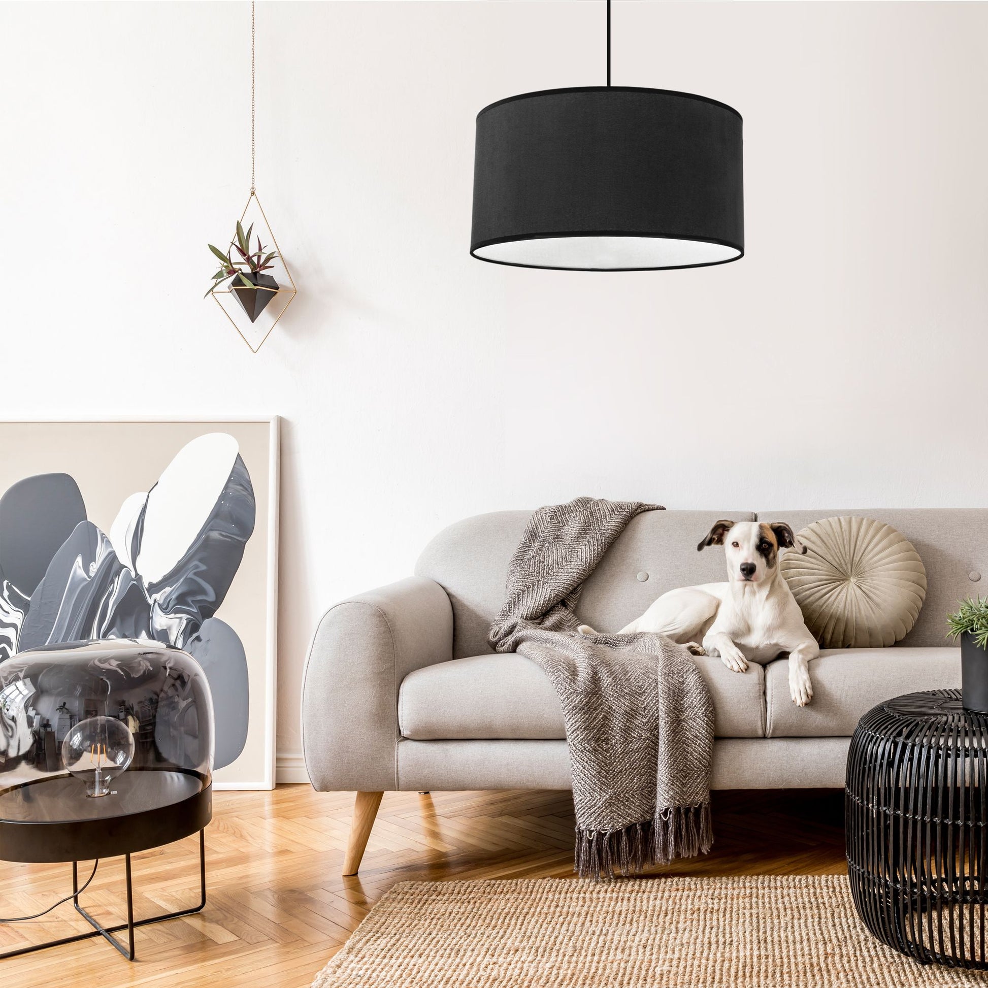 Lampa SUSPENDABILA Black Alb 36cm APP622-1CP 5