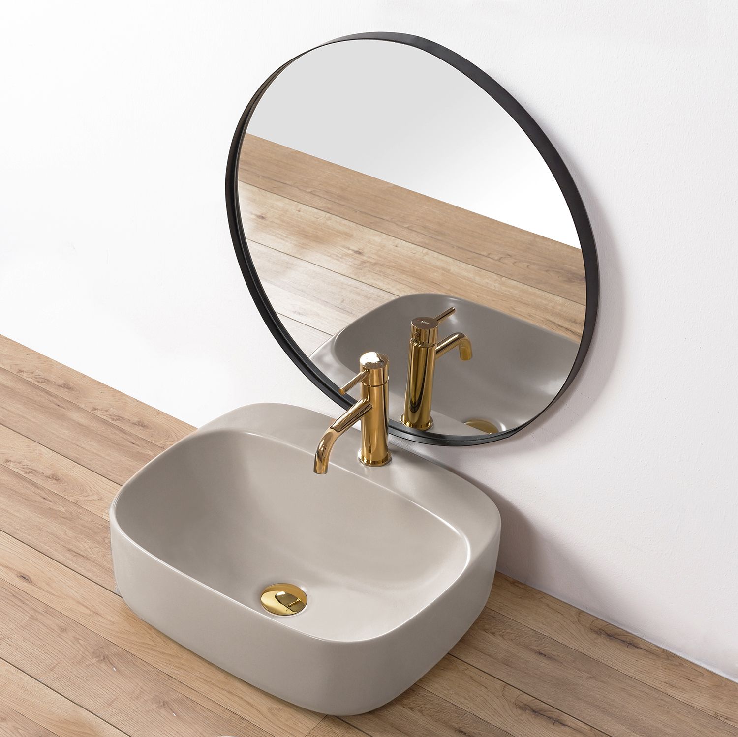 Lavoar pentru blat Rea Luiza 50 Grey MAT 4