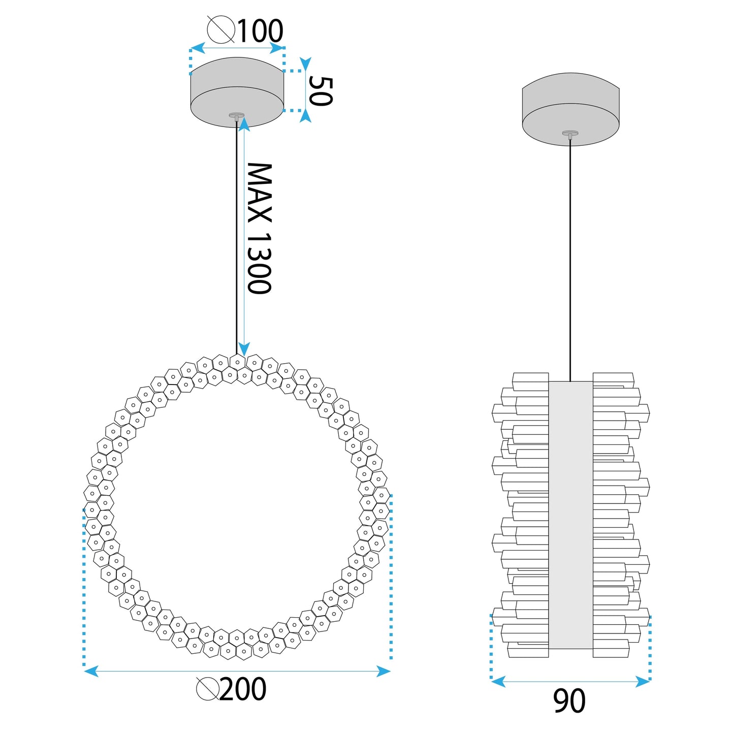 Lampa Led Lhj098-cp Gold  6