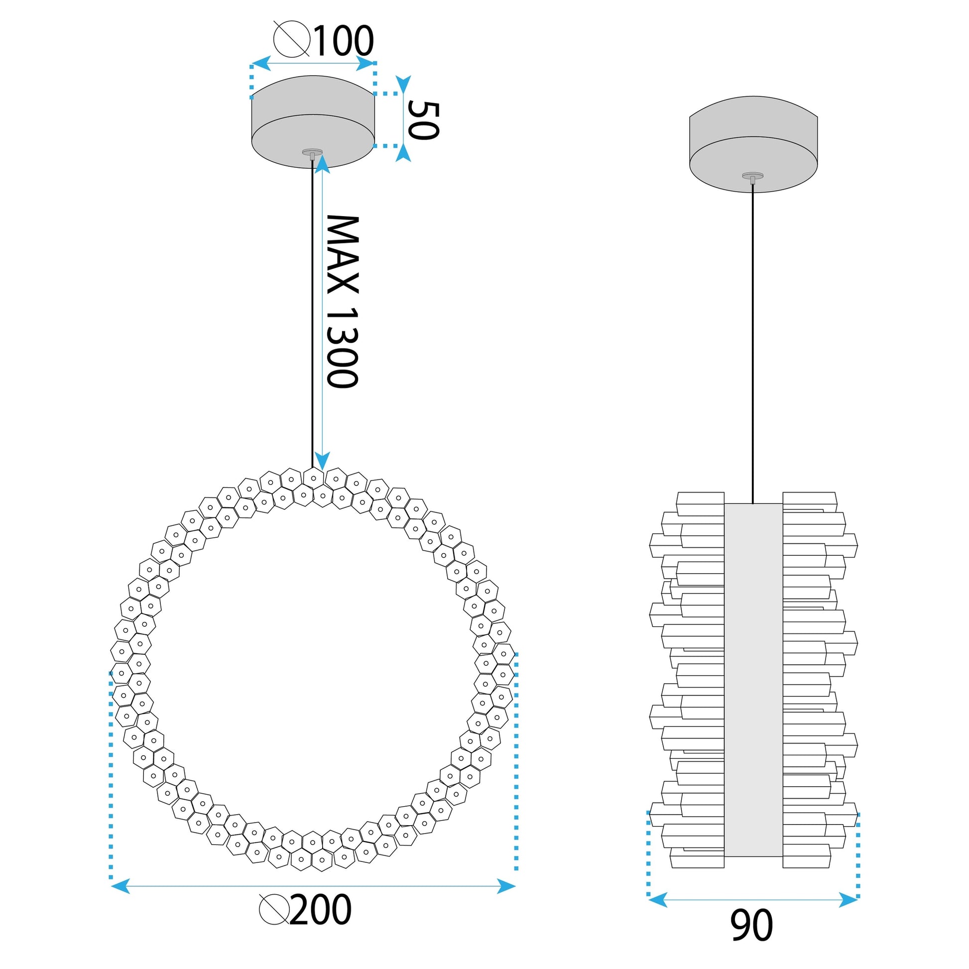 Lampa Led Lhj098-cp Gold  6