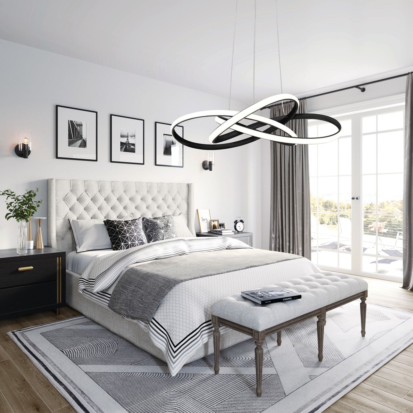 Lampa LED APP814-CP Node Black 6