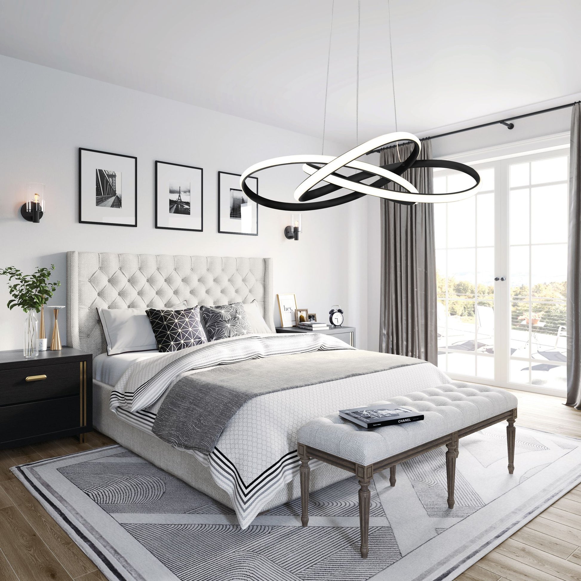Lampa LED APP814-CP Node Black 6