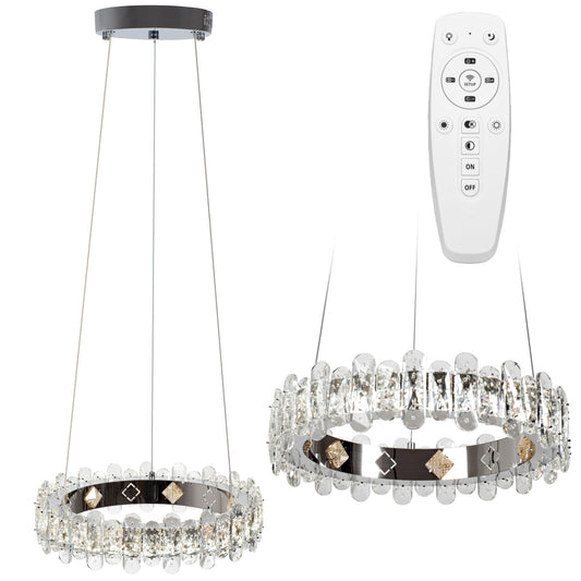 Kryształowa Lampa Sufitowa Led App1041-cp + Pilot  1
