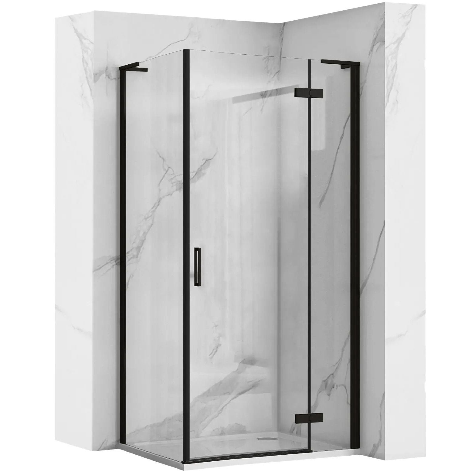 Cabina dus REA Hugo Black 80x90  1