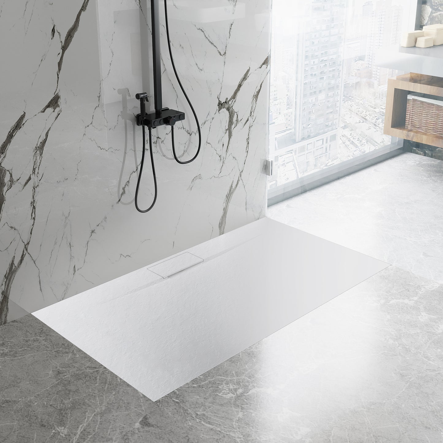 Cadita De Dus Bazalt Long White 90x120  3