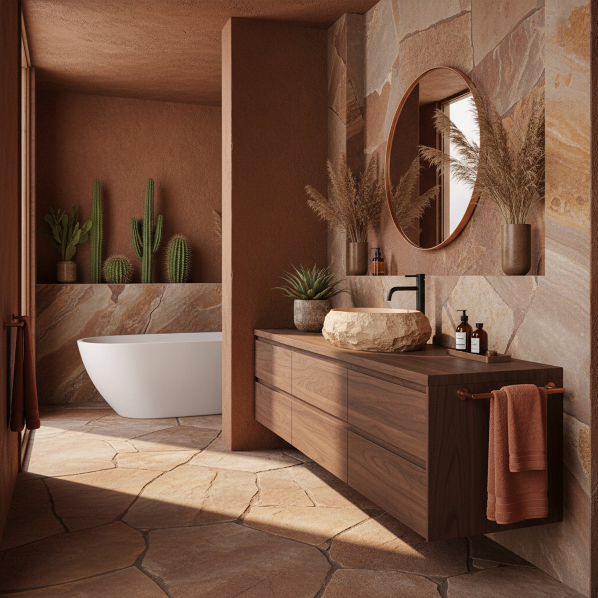 Lavoar pe blat Mika Light  Terracotta  7