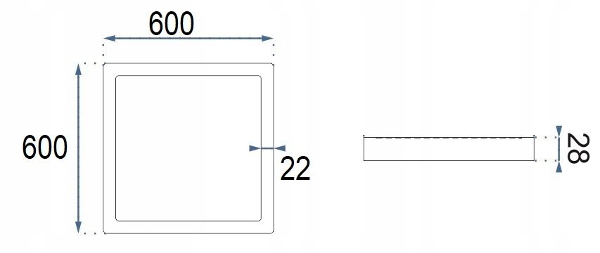PANOU LED SW 42W alb Alb rece 6500K 6