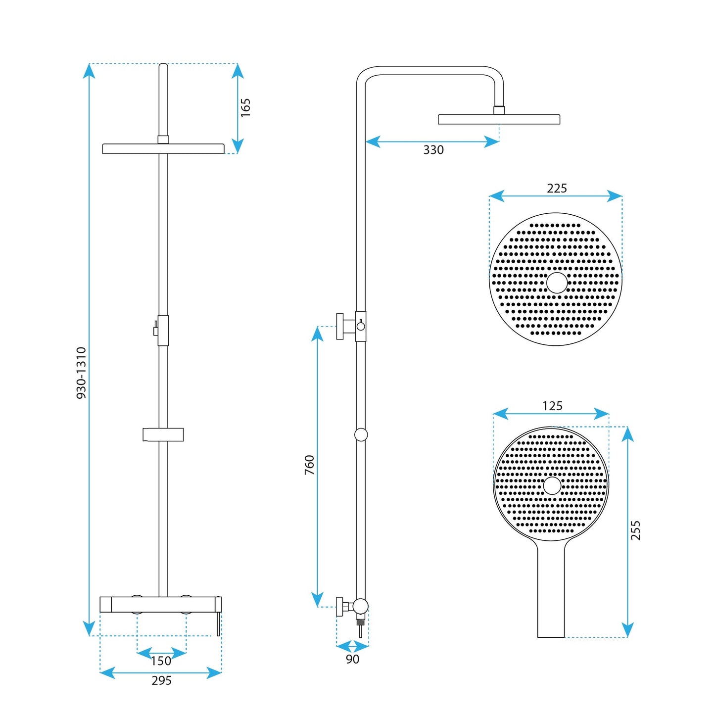 Set Dus Rea Foss Clif Brush Nickel  9