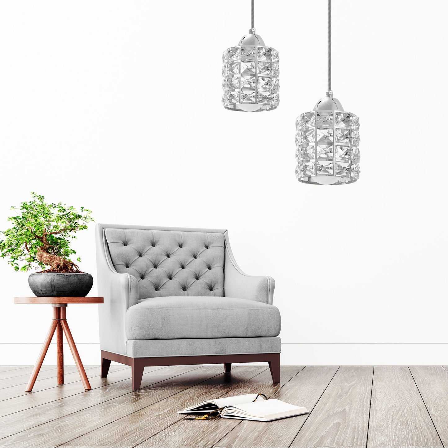 Lampă de tavan cristal argintiu APP727-1CP  5