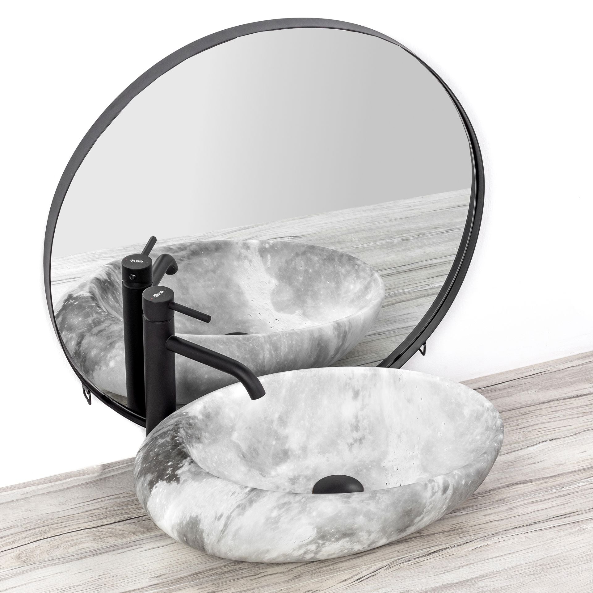 Lavoar pentru blat Rea Roxy C Stone L.GREY 3