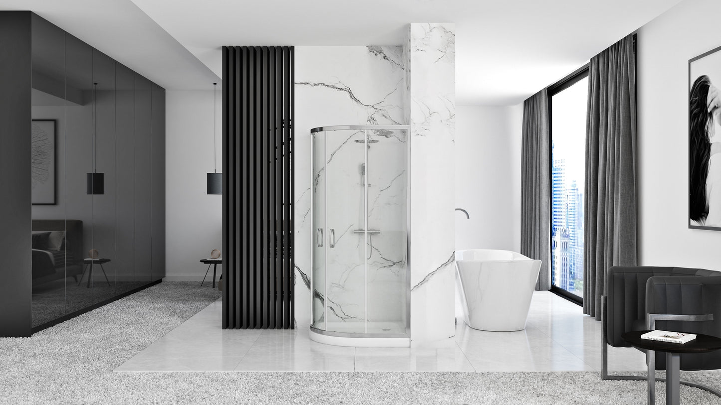 Cabina dus REA Look Chrome 80x80 Cu cădiță de duș Look albă 4