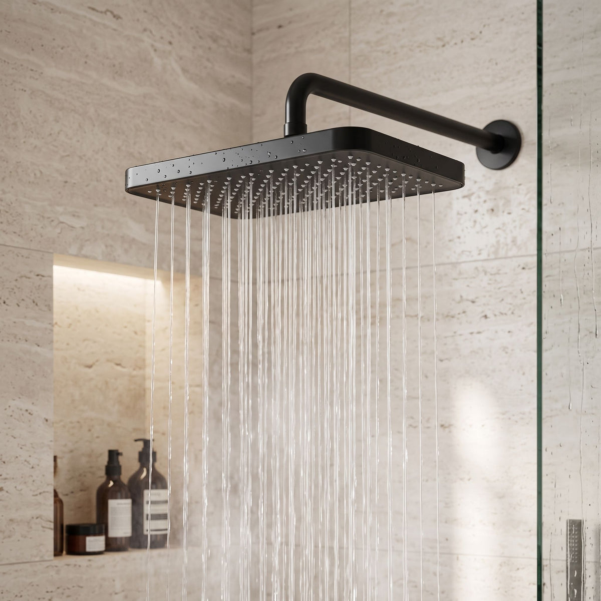 Pălărie De Duș Dreptunghiulară REA JS-032 Black 5