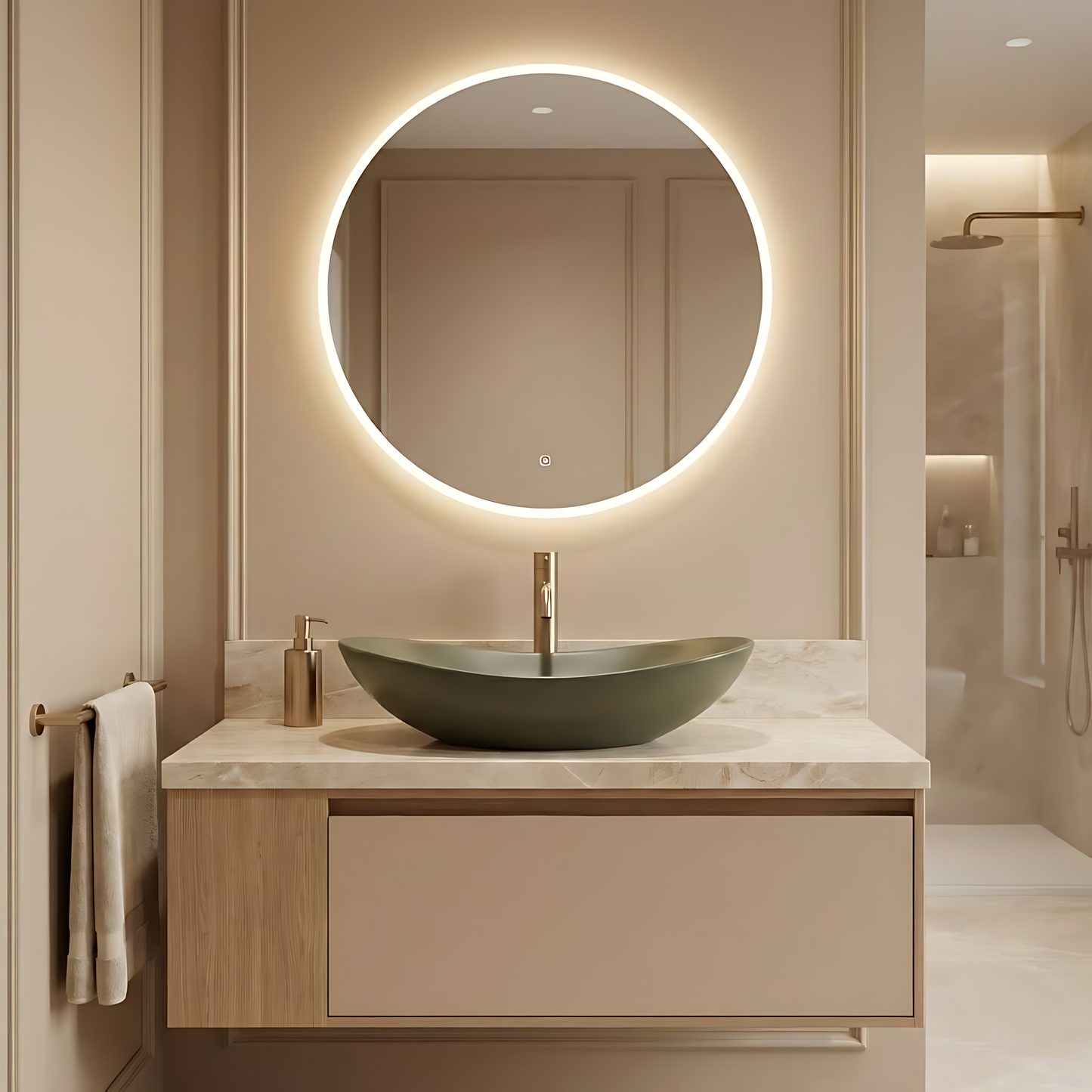 Lavoar pentru blat Rea Royal Olive Matt  3