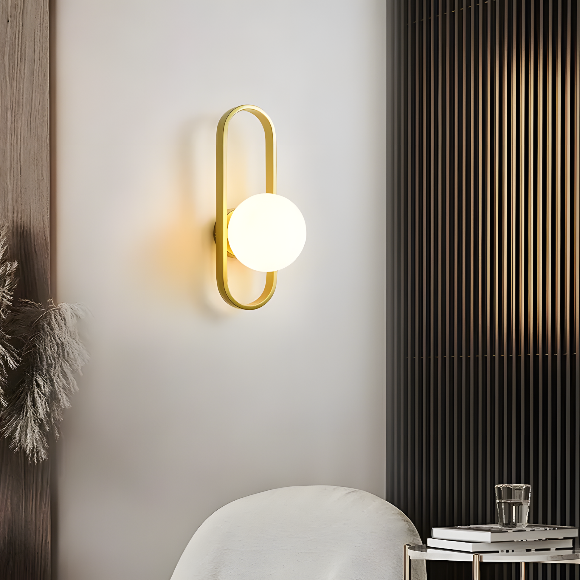 Lampa De Perete APP1756-1W Brush Gold White  2