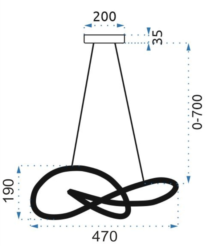 Lampa Led App817-cp Black  9