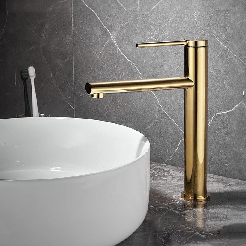 Baterie pentru lavoar REA OVAL GOLD high  2