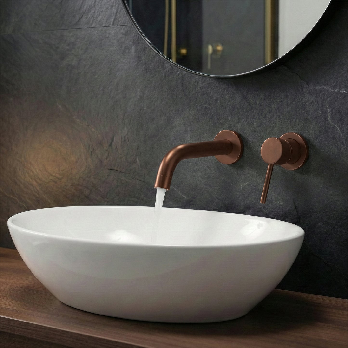 Pipă pentru baterie încastrată Rea Lungo 20 cm Brushed Copper  3