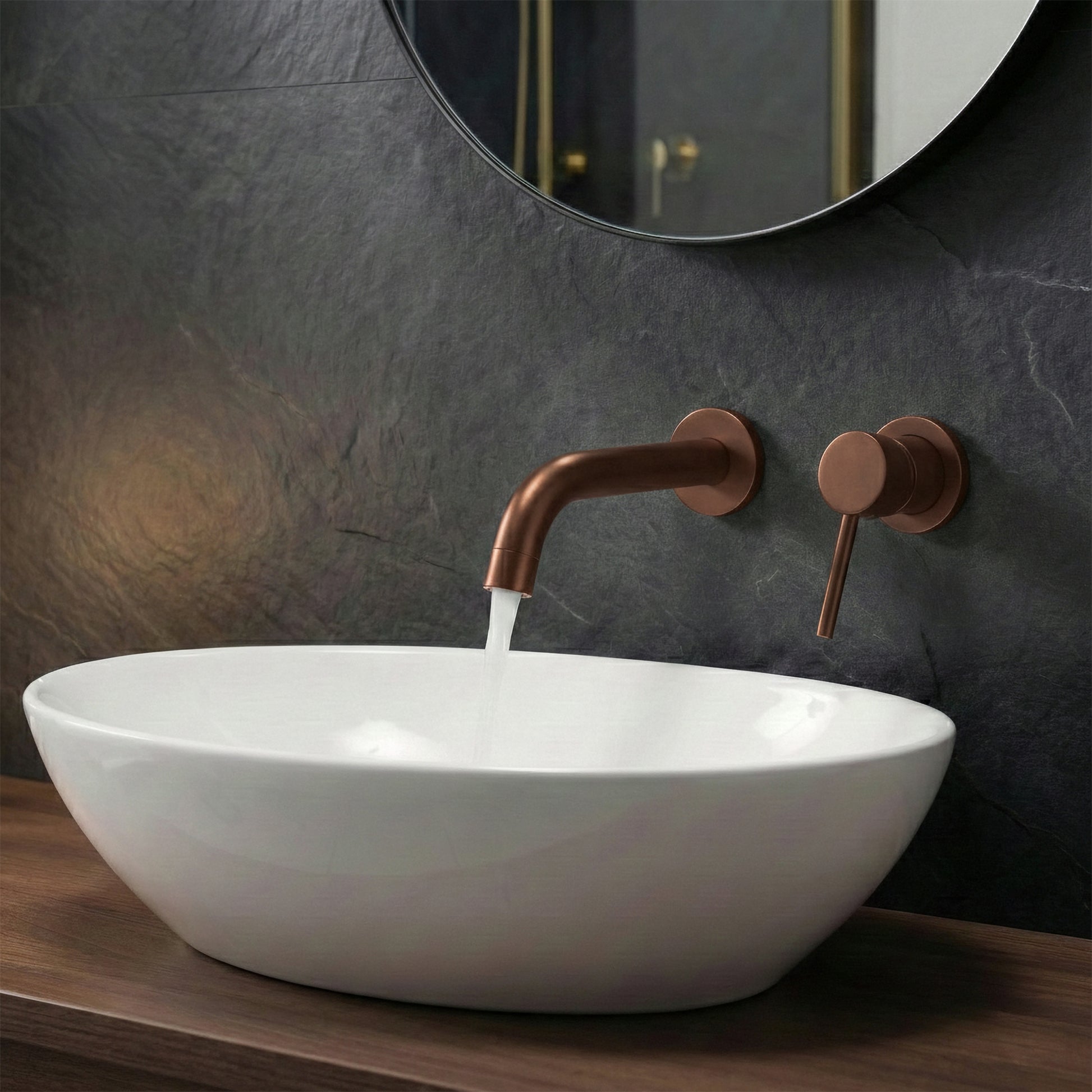 Pipă pentru baterie încastrată Rea Lungo 20 cm Brushed Copper  3