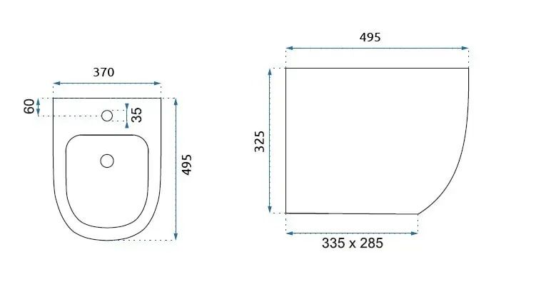 Vas WC Carlo Flat Mini Rimless + Bideu Carlo Mini 11