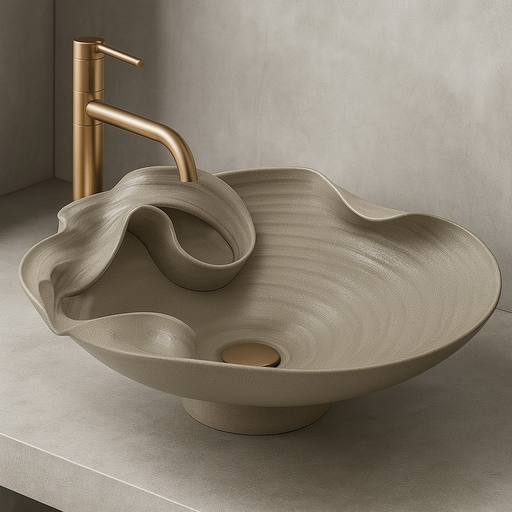 Lavoar ceramic pentru blat REA HM-12 Handmade ART  1