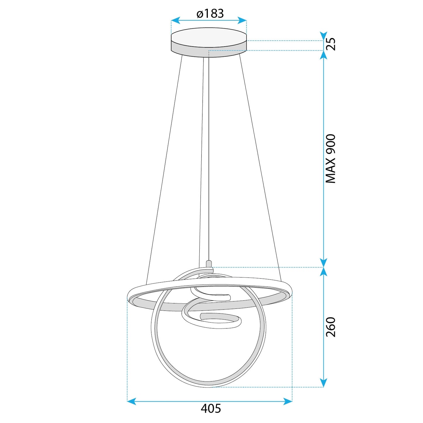 Lampă Suspendată Led G066-cp Gold  6