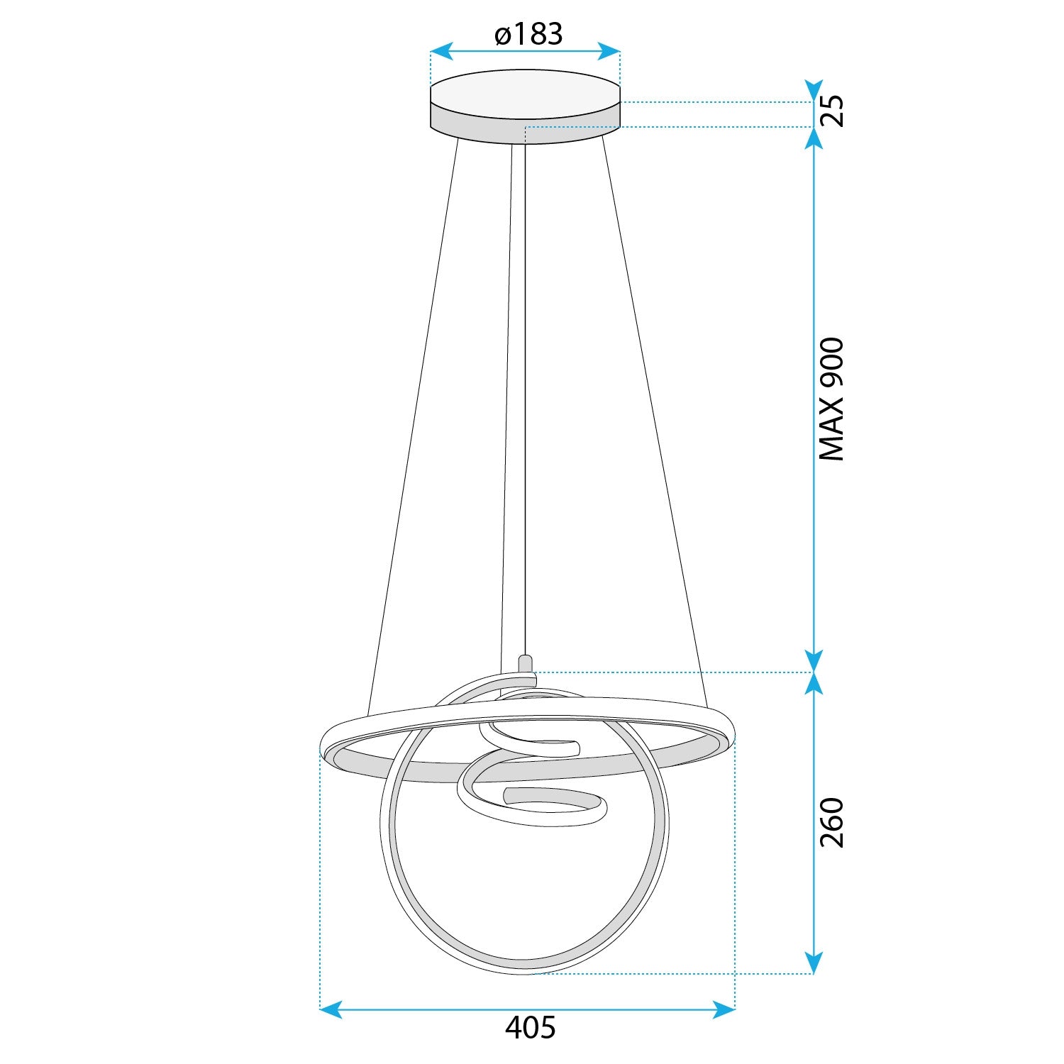 Lampă Suspendată Led G066-cp Gold  6
