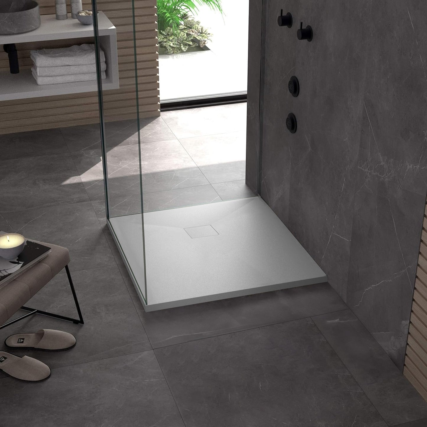 Cada De Duș Magnum White 90x90  3