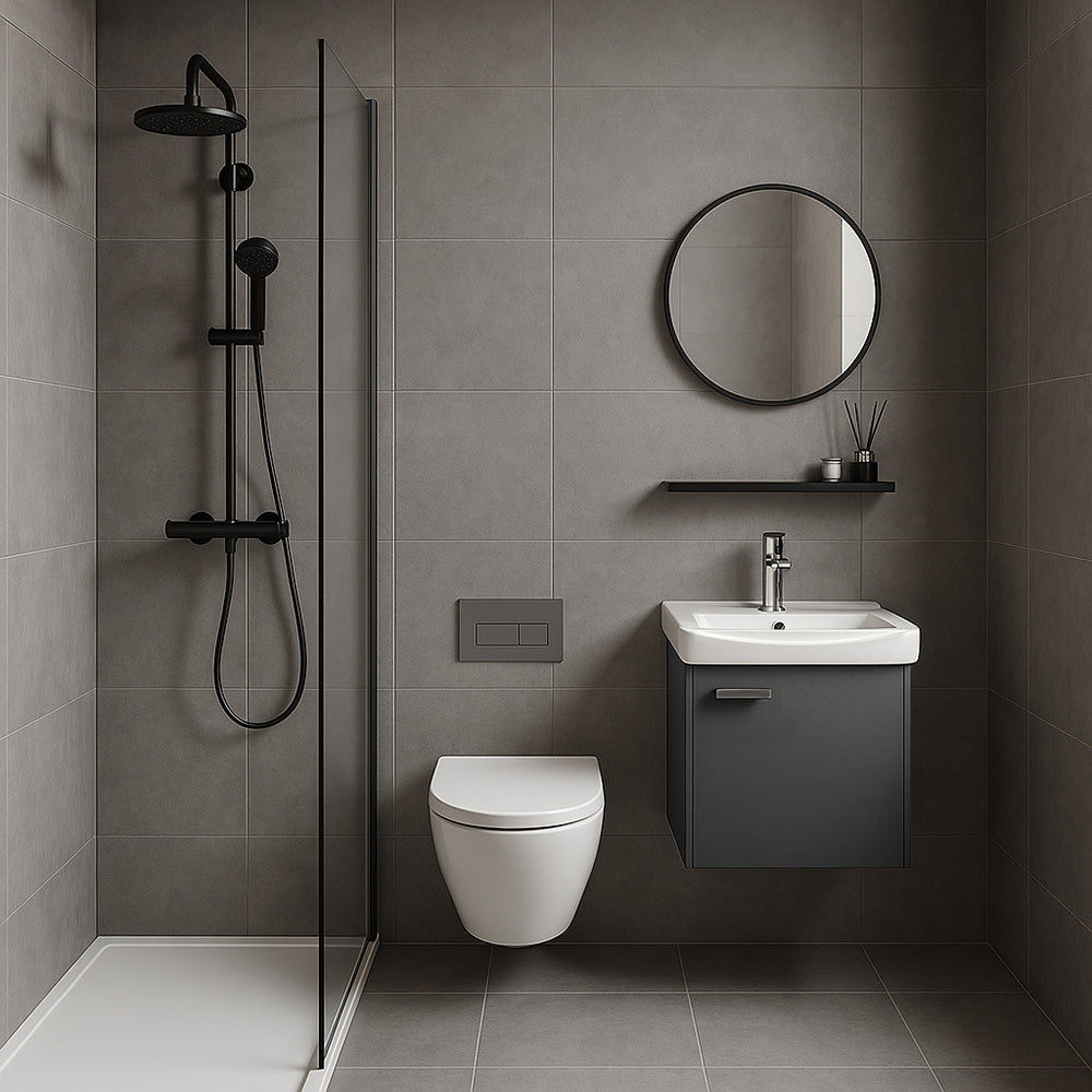 Set Mobilier De Baie Cu Lavoar Molly 40cm Grey  2