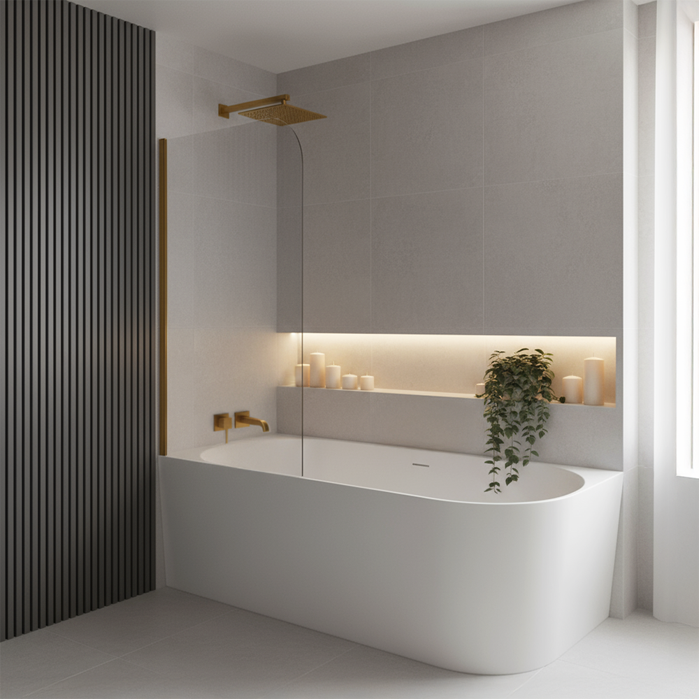 Cadă De Colț Acrilică Bellanto Slim 170 Stânga  4