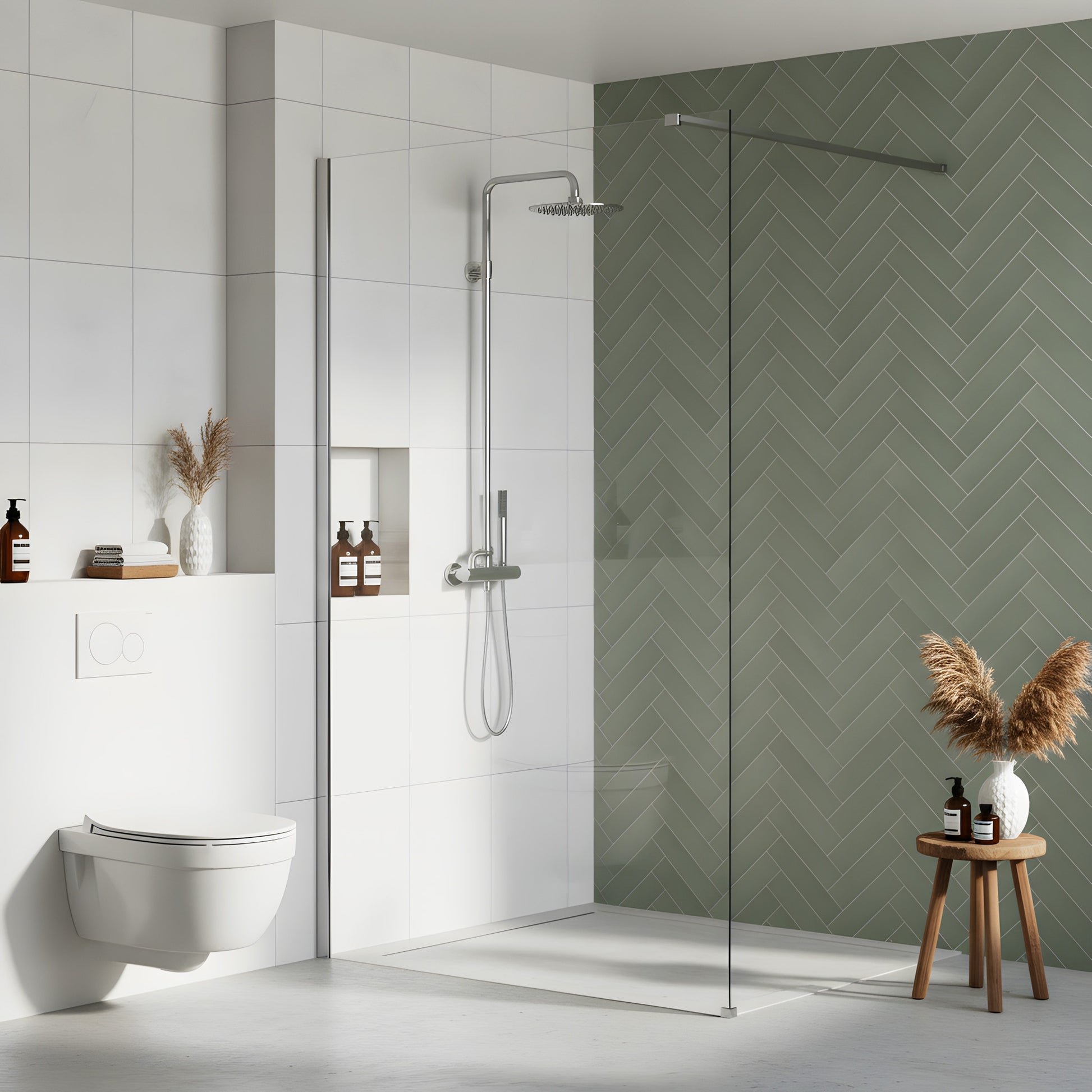 Paravan De Dus Rea Flexi Transparent / Chrome 140  7